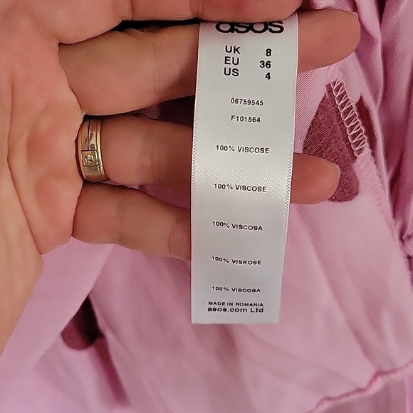 NWOT ASOS DESIGN Oversized Wrap Blouse with Dip Hem in Spot size US 4 - Picture 5 of 6